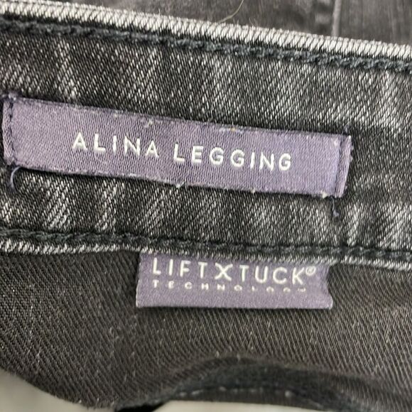 NYDJ Alina Legging Lift Tuck Technology Black Jeans size 12 - Picture 7 of 11